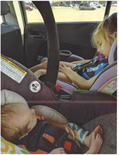 Children in child seats